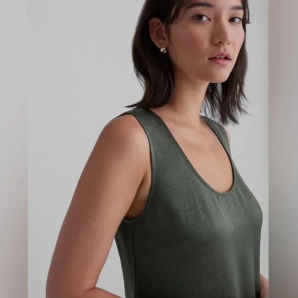 Club Monaco Seamed Bias Dress in Black Olive, Midi, Size 4, NWT - Picture 2 of 9